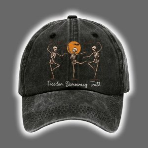 Skeleton Halloween FDT Print Baseball Cap