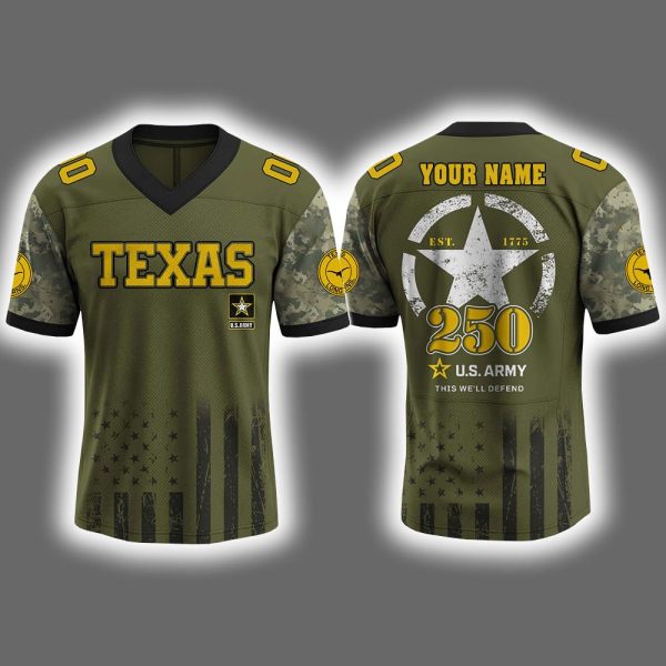 Longhorns US ARMY 250th Birthday Celebration 2025 Jersey