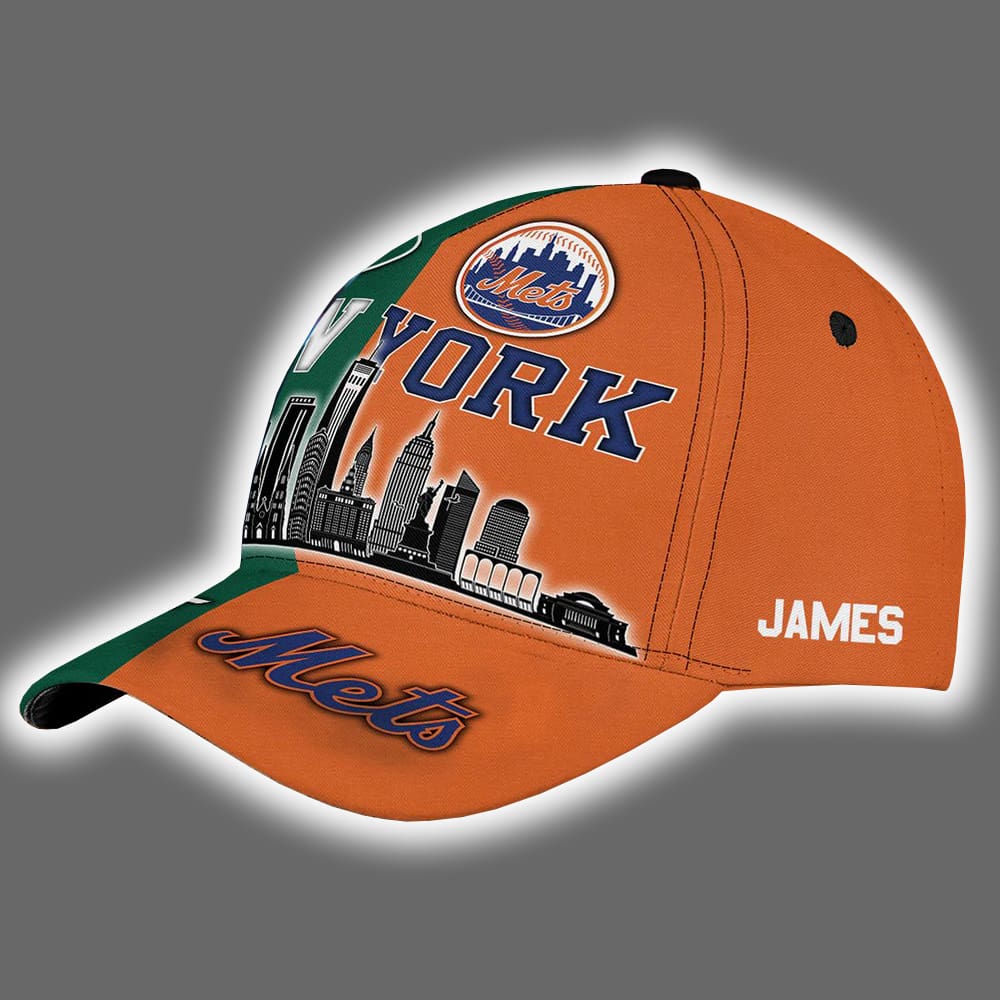 NY Mets x Jets Skyline Personalized Hat 2 NY Mets x Jets Skyline Personalized Hat 2