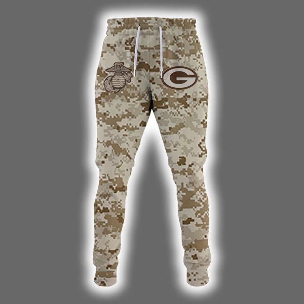 Packers 2025 United State Mine Corps 250th Anniversary Hoodie Joggers Cap 2