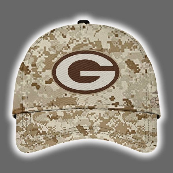 Packers 2025 United State Mine Corps 250th Anniversary Hoodie Joggers Cap 3