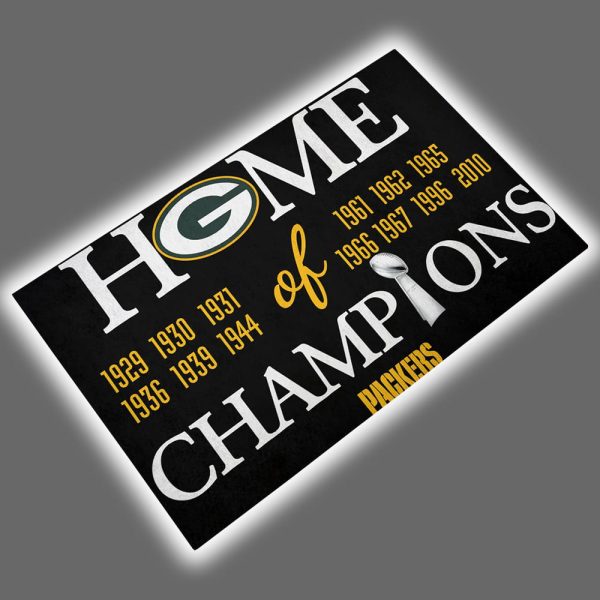 Packers Home of Champions Doormat 2