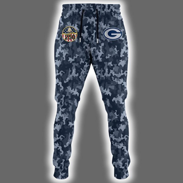 Packers US Navy 250th Birthday Celebration Night Game 2025 Hoodie Joggers Cap 2