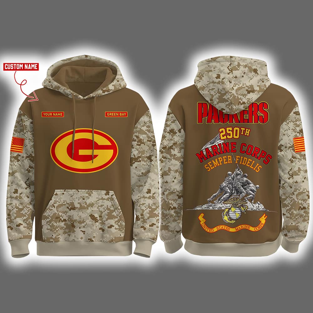 Packers USMC 250th Birthday Celebration Night Game 2025 Hoodie Joggers Cap Packers USMC 250th Birthday Celebration Night Game 2025 Hoodie Joggers Cap