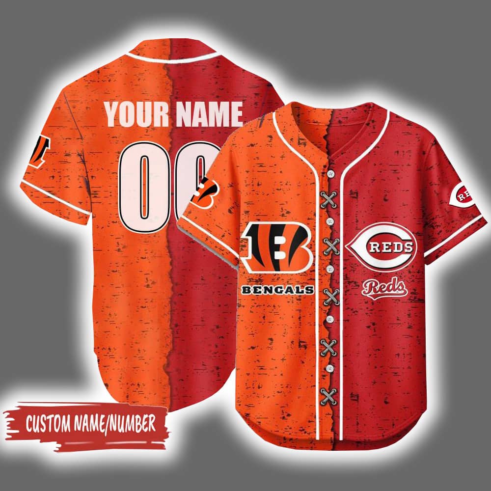 Personalized Bengals x Reds Baseball Jersey Personalized Bengals x Reds Baseball Jersey