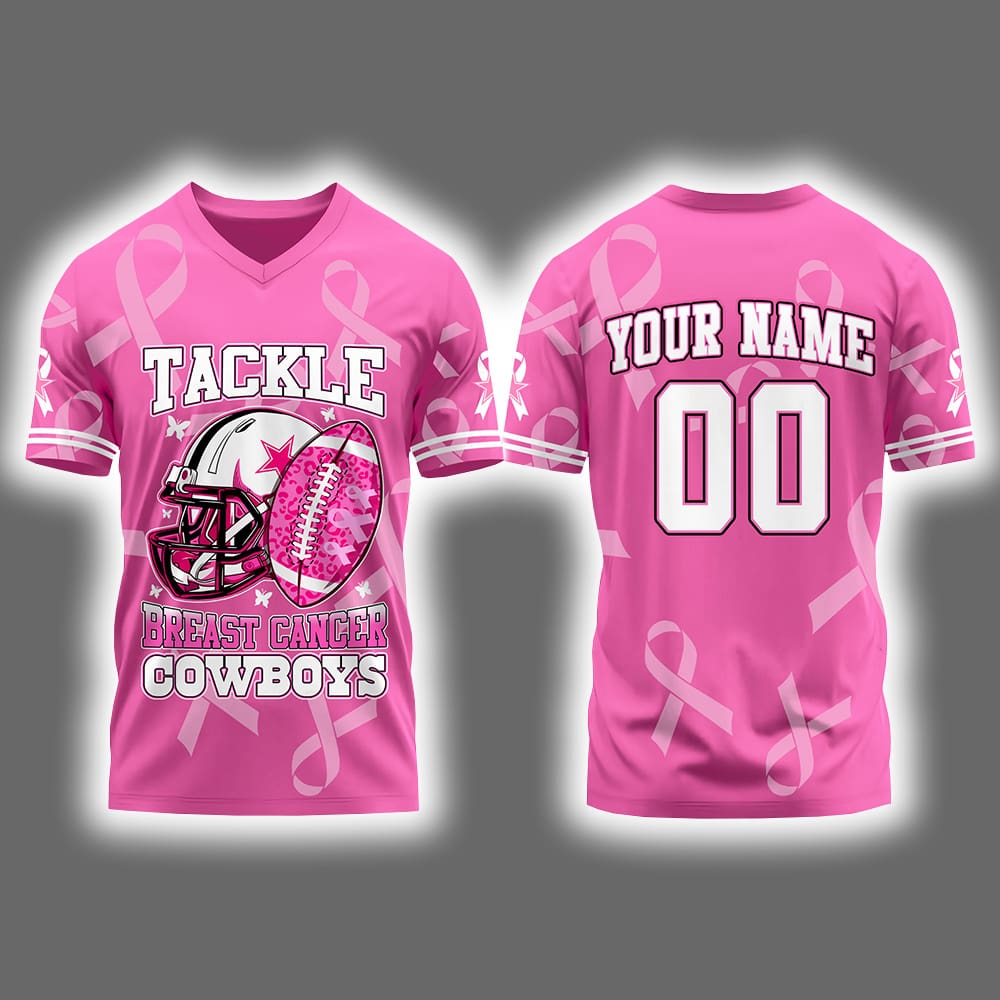 Personalized Cowboys 2025 Tackle Breast Cancer Awareness Month Football Jersey Personalized Cowboys 2025 Tackle Breast Cancer Awareness Month Football Jersey