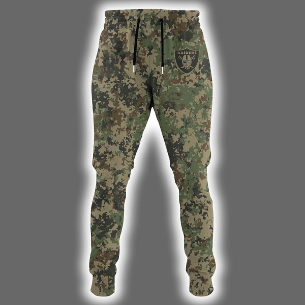 Raiders Happy Veterans Day Night Game 2025 Hoodie Joggers Cap 2