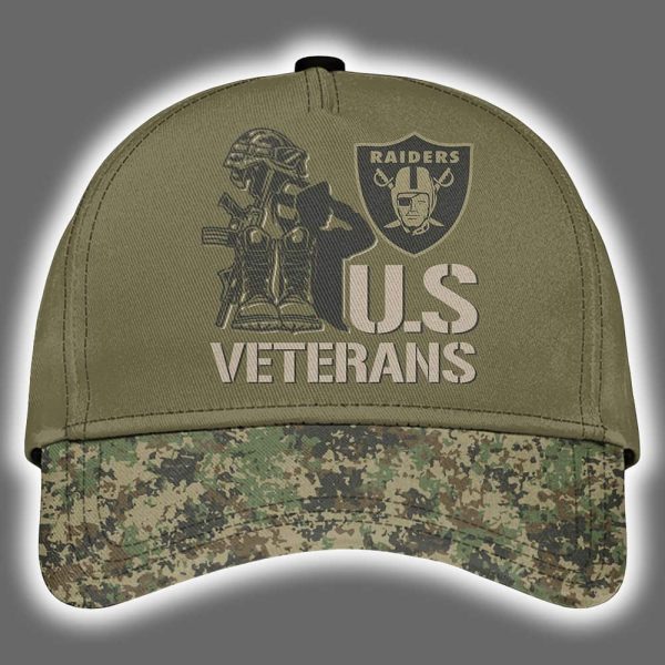 Raiders Happy Veterans Day Night Game 2025 Hoodie Joggers Cap 3