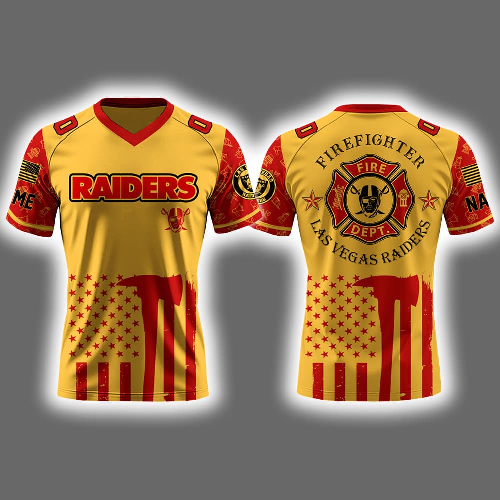 Raiders x Firefighter Appreciation Night 2025 Football Jersey Raiders x Firefighter Appreciation Night 2025 Football Jersey