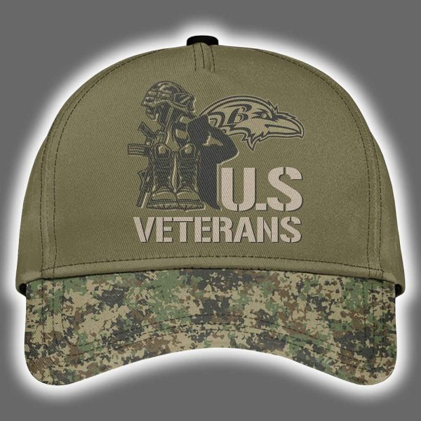 Ravens Happy Veterans Day Night Game 2025 Hoodie Joggers Cap 3