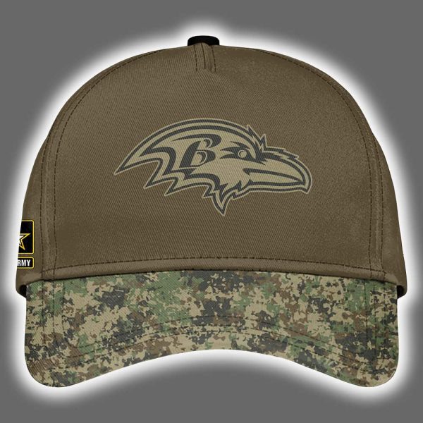 Ravens US Army 250th Birthday Celebration Night Game 2025 Hoodie Joggers Cap 3