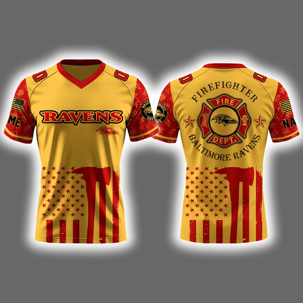 Ravens x Firefighter Appreciation Night 2025 Football Jersey Ravens x Firefighter Appreciation Night 2025 Football Jersey