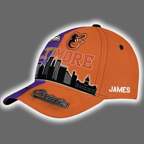 Ravens x Orioles Skyline Personalized Hat 3