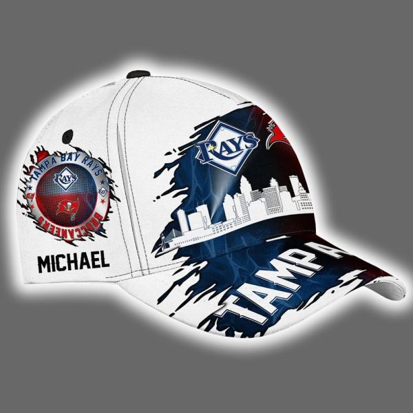 Rays x Buccaneers Skyline Personalized Hat 3
