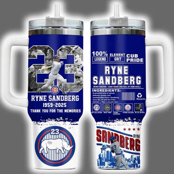 Ryne Sandberg Cubs 1959 2025 Thank You For The Memories Tumbler