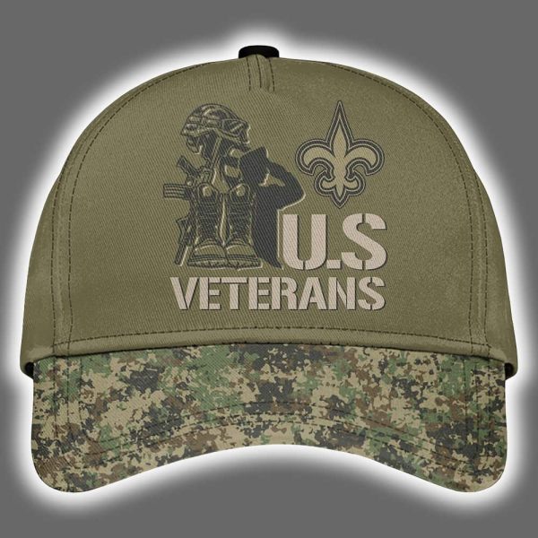 Saints Happy Veterans Day Night Game 2025 Hoodie Joggers Cap 3