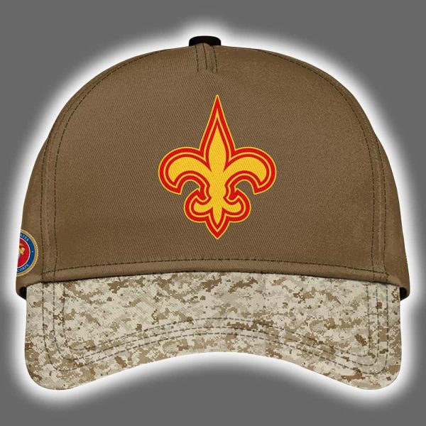Saints USMC 250th Birthday Celebration Night Game 2025 Hoodie Joggers Cap 3