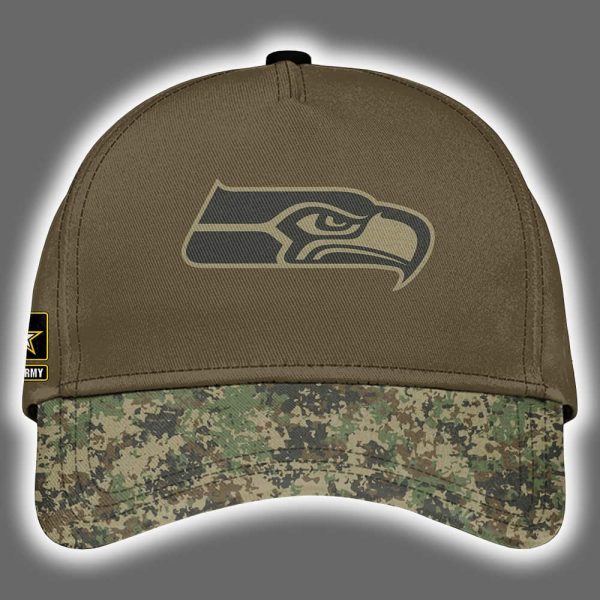 Seahawks US Army 250th Birthday Celebration Night Game 2025 Hoodie Joggers Cap 3