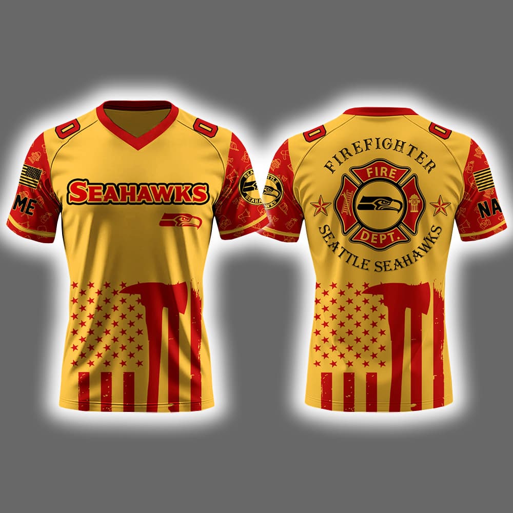 Seahawks x Firefighter Appreciation Night 2025 Football Jersey Seahawks x Firefighter Appreciation Night 2025 Football Jersey