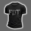 Skeleton FDT Halloween Printed Round Neck Shirt
