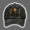 Skeleton Halloween FDT Print Baseball Cap