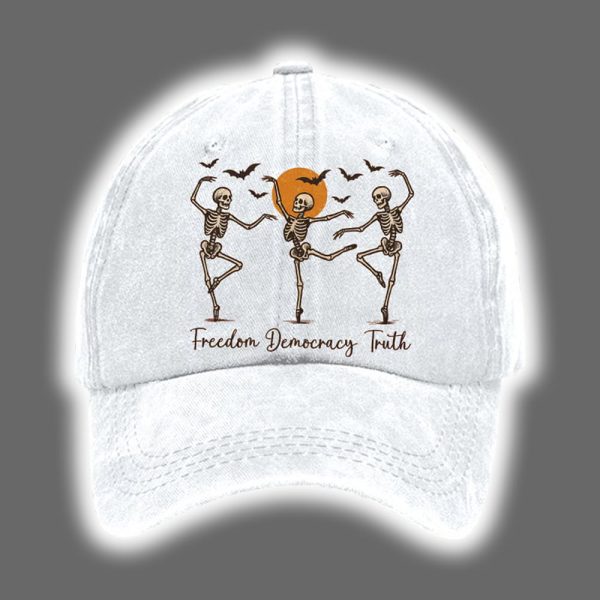 Skeleton Halloween FDT Print Baseball Cap3