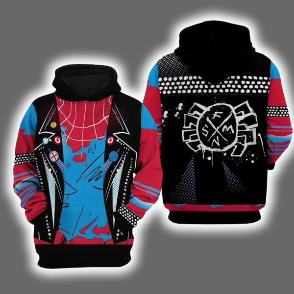 Spider Punk Halloween Costume Hoodie Joggers 2