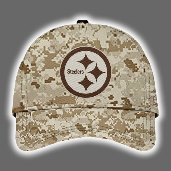 Steelers 2025 United State Mine Corps 250th Anniversary Hoodie Joggers Cap 2