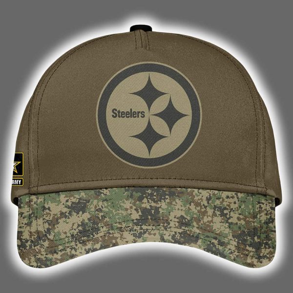 Steelers US Army 250th Birthday Celebration Night Game 2025 Hoodie Joggers Cap 3