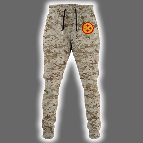 Steelers USMC 250th Birthday Celebration Night Game 2025 Hoodie Joggers Cap 2