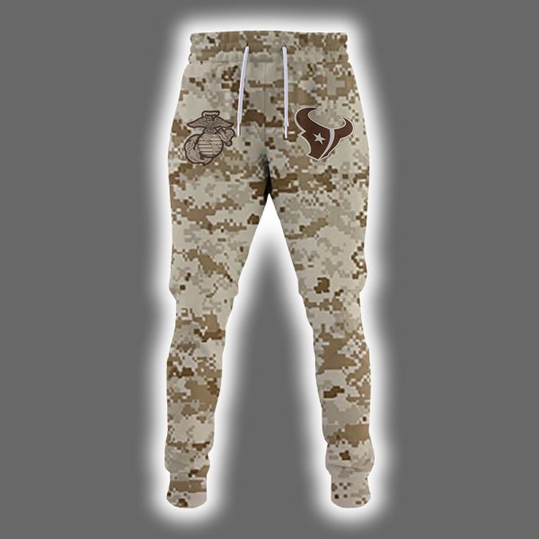 Texans 2025 United State Mine Corps 250th Anniversary Hoodie Joggers Cap 2