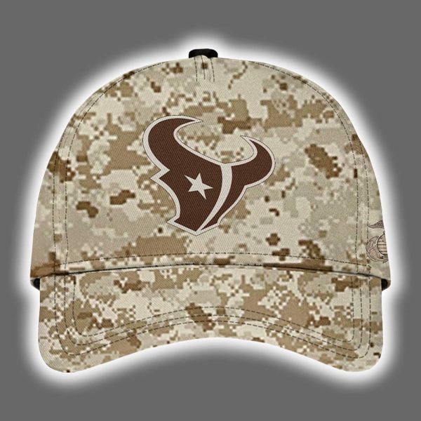 Texans 2025 United State Mine Corps 250th Anniversary Hoodie Joggers Cap 3