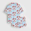 The Flag Sweater Lobster Coastal Holiday Satin Pajama Set 2