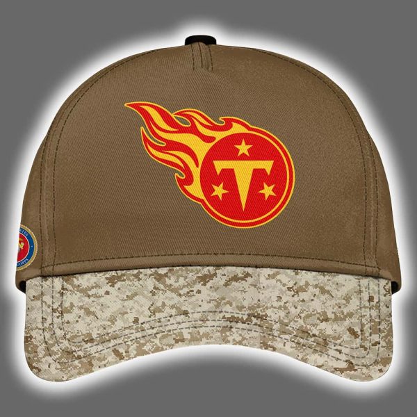 Titans USMC 250th Birthday Celebration Night Game 2025 Hoodie Joggers Cap 3