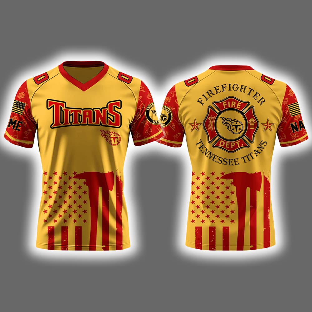 Titans x Firefighter Appreciation Night 2025 Football Jersey Titans x Firefighter Appreciation Night 2025 Football Jersey