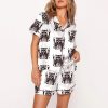 Unhinged and Feral Raccoon Satin Pajama Set 2
