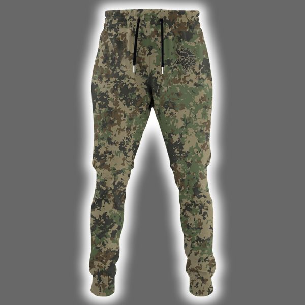 Vikings Happy Veterans Day Night Game 2025 Hoodie Joggers Cap 2