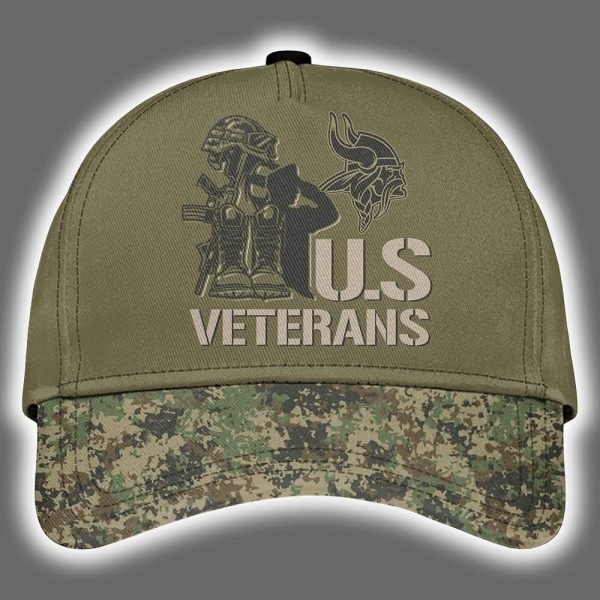 Vikings Happy Veterans Day Night Game 2025 Hoodie Joggers Cap 3