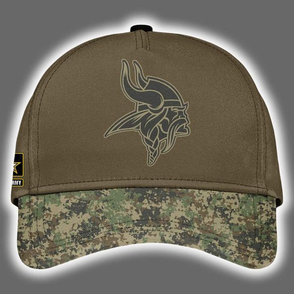 Vikings US Army 250th Birthday Celebration Night Game 2025 Hoodie Joggers Cap 3