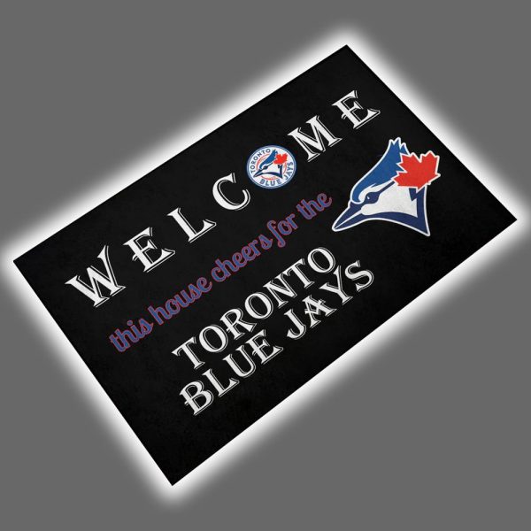 Welcome This House Cheers for The Blue Jays Doormat 2