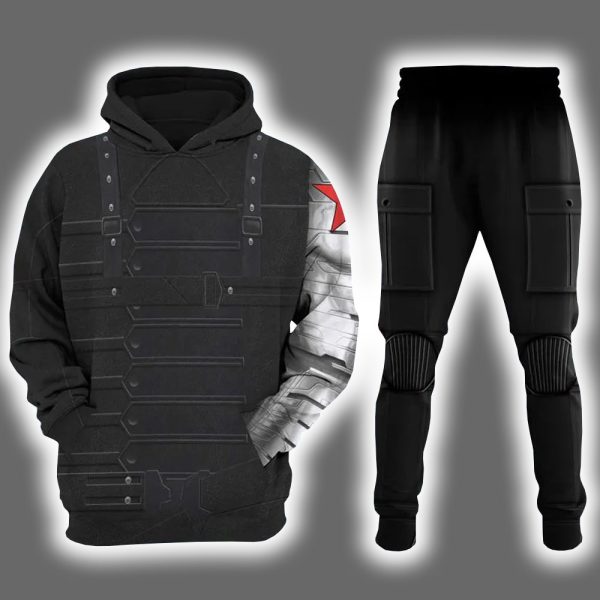 Winter Soldier Halloween Costume Hoodie Joggers