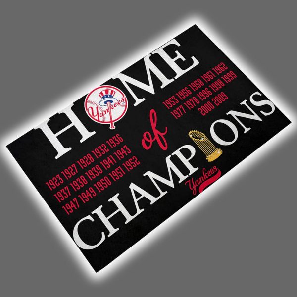 Yankees Home of Champions Doormat 2