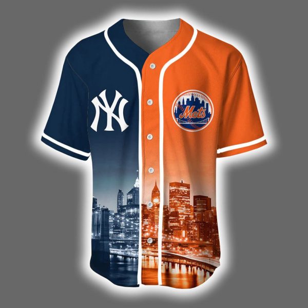 Yankees x Mets Skyline Personalized Jersey 2
