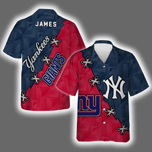 Yankees x NY Giants Customized Hawaiian Shirt