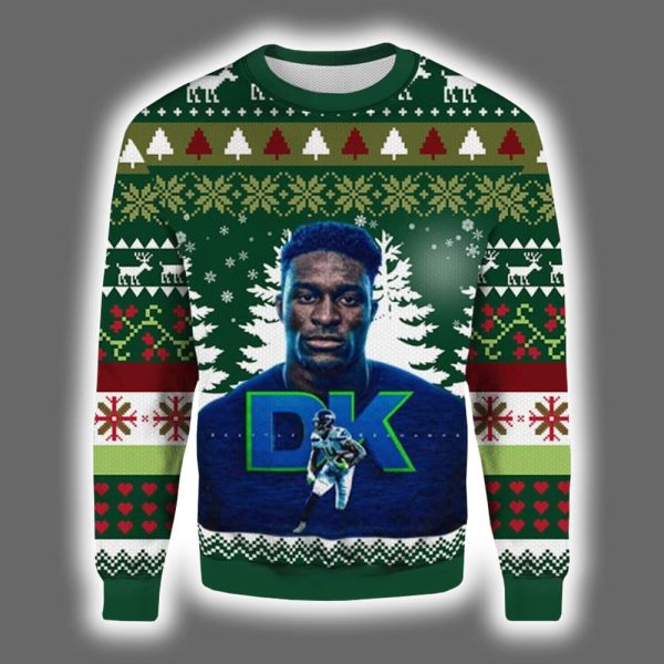 14 DK Metcalf Seahawks Ugly Christmas Sweater