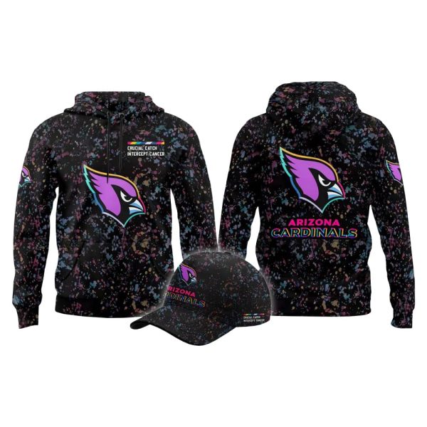 2025 Arizona Crucial Catch Intercept Cancer Hoodie Cap 2