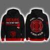 2025 Bears Firefighter Appreciation Night Game Hoodie Joggers Cap