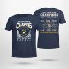 2025 Brewers Back 2 Back 2 Back Division Champions Two-Sided Shirt