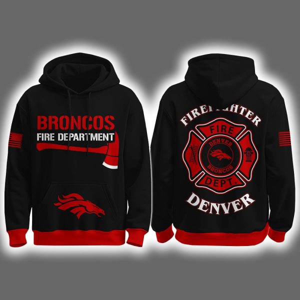 2025 Broncos Firefighter Appreciation Night Game Hoodie Joggers Cap