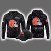 2025 Browns Crucial Catch Intercept Cancer Hoodie Cap